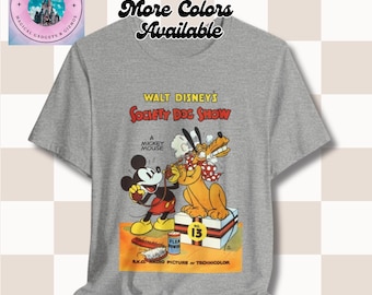 Vintage Mickey and Pluto Disney Tee, Unisex Short Sleeve T-Shirt, Classic Cartoon Graphic Shirt, Retro Poster Print, Disney dog Lover Gift,