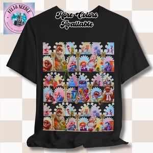 Camiseta de los Muppets, camiseta retro de los 70 con personajes de dibujos animados, Kermit, Miss Piggy, Fozzie Bear, unisex, regalo para fans de los Muppets, camiseta vintage, cultura pop