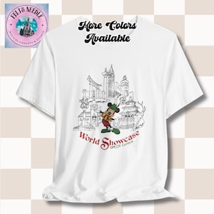 Retro Epcot World Showcase Tee with Mickey Mouse, Vintage Disney Tshirt, Unisex T-shirt, Graphic Tee, Disney Lover Gift, Epcot Shirt
