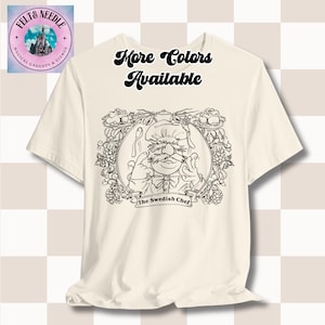 Camiseta con dibujo de chef sueco, camiseta de los Muppets, camiseta minimalista de dibujos animados, camiseta gráfica unisex, regalo divertido de chef