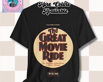 Disney Hollywood Studios Great Movie Ride Attraction Poster T-Shirt, Vintage Disney Tee, Hollywood Studios Shirt, Movie Lover, MGM Studios