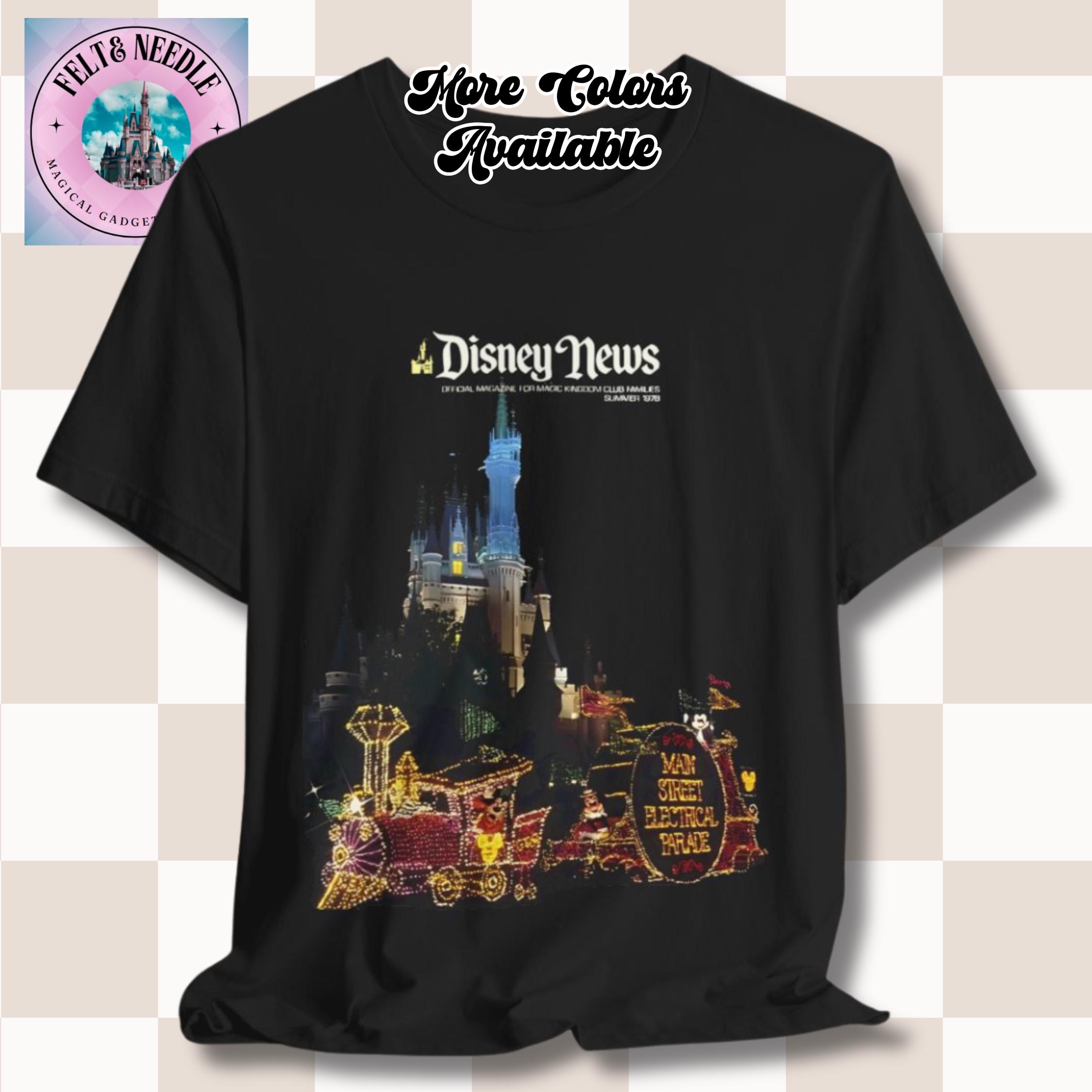 Vintage Disney Magazine Cover Tee, Main Street Electrical Parade, Retro 1978, Unisex Shirt, Disney Fan Gift, Disneyland Shirt, Disney World