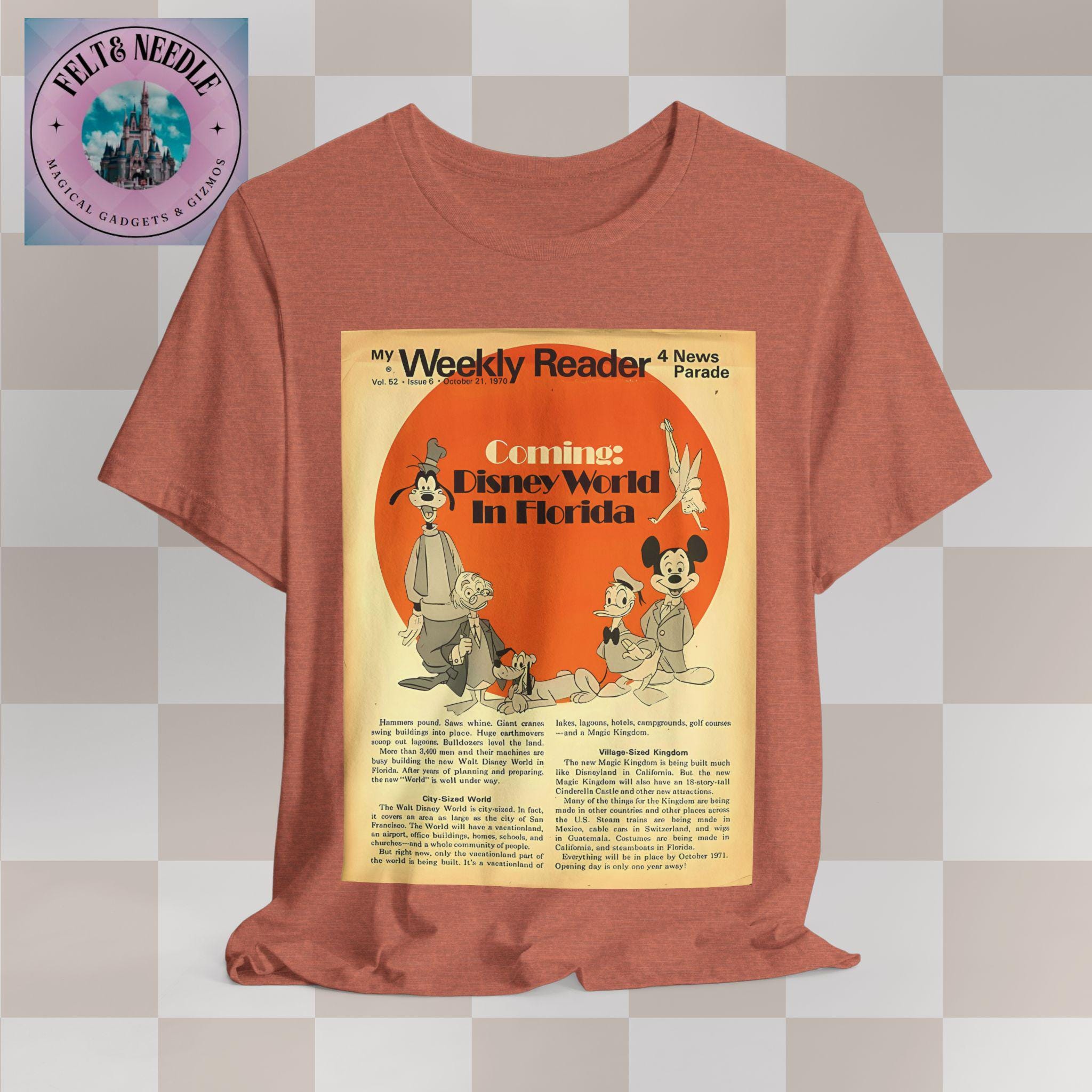 Retro Disney World Tee, Vintage 'coming Soon' Announcement, 1960's
