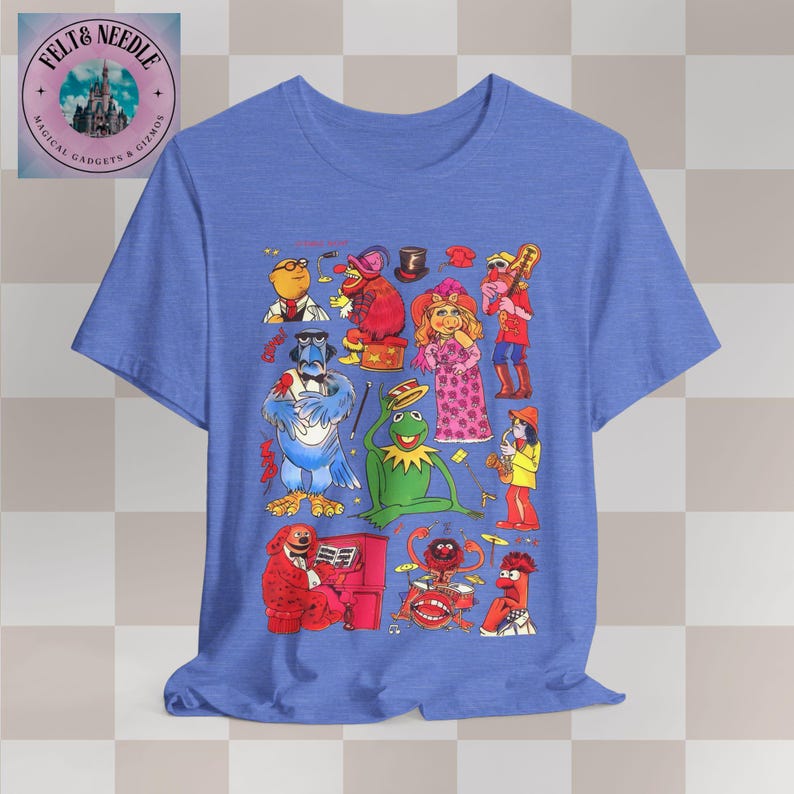 Retro Muppets 1970s Vintage Pattern T-Shirt, Tee Shirt, Unisex Top, Short Sleeve Apparel, Fun Graphic Clothing image 6