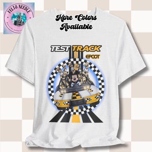 Vintage Epcot Test Track Ride Tee, Mickey Mouse and the Goofy Crash Test Dummies, Retro Disney World Tee, Theme Park Apparel, Unisex Graphic