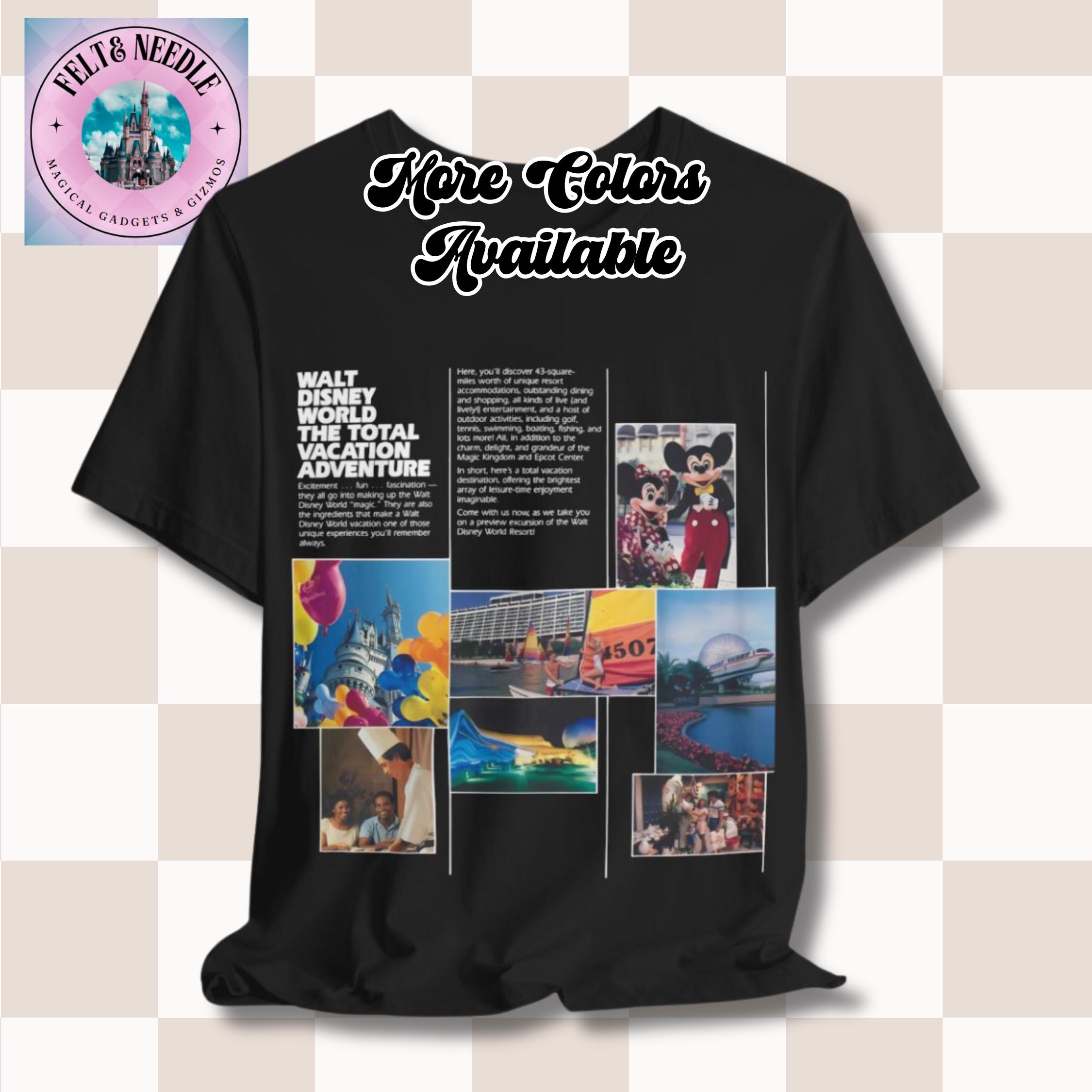 レトロなディズニーワールドのユニセックスTシャツ、シンデレラ城