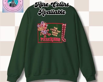 Disney PizzeRizzo Sign Sweatshirt - Rizzo the Rat's Pizza Restaurant, Heavy Blend Crewneck, Unisex Disney World Hollywood Studios Merch,