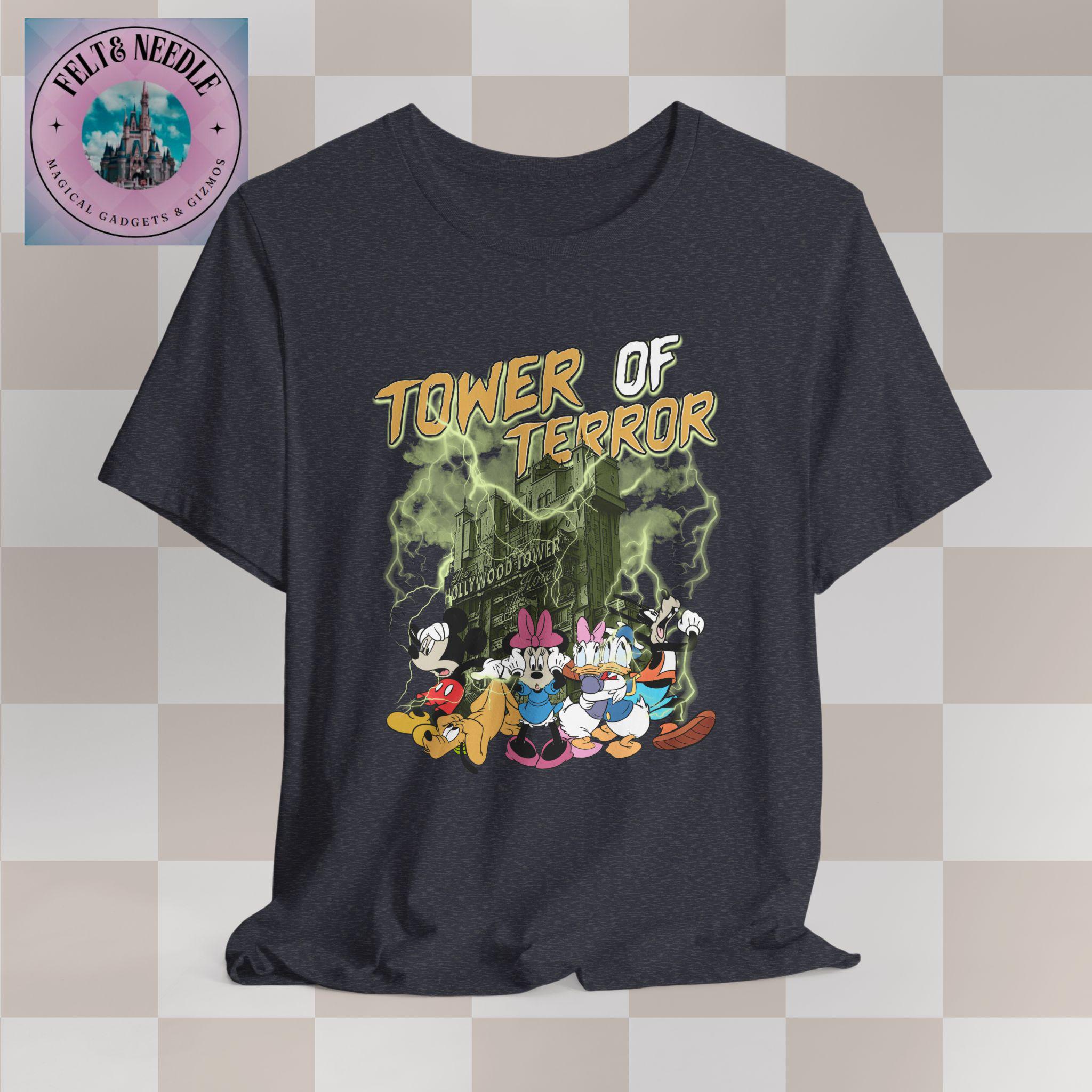 ディズニー タワー・オブ・テラー ユニセックス Tシャツ、ミッキー 