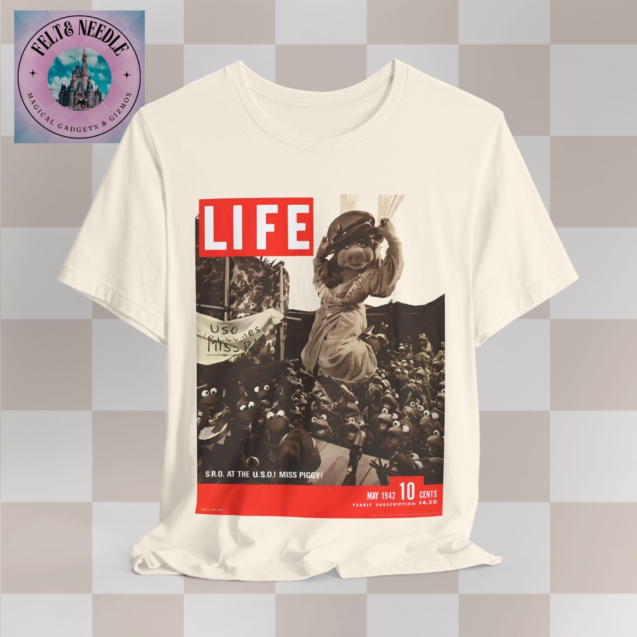レトロなピギーTシャツ、ヴィンテージマペットシャツ、1940年代の雑誌 