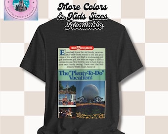 t-shirt vintage rétro Disney World, T-shirt unisexe pour les fans des années 80 et 90, chemise de vacances Disneyland, t-shirt graphique, cadeau pour les fans de Disney, voyage magique