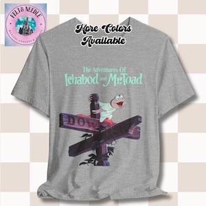 Camiseta unisex vintage de Disney, Ichabod y el Sr. Sapo, camiseta retro de dibujos animados, regalo para fans de Disney, camiseta para amantes del cine.