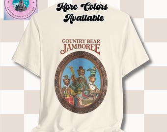 Retro Vintage Walt Disney&#39;s Country Bears Unisex Tee, Short Sleeve Shirt, Country Bear Jamboree Tshirt, Retro Disney Tee, Vintage Walt