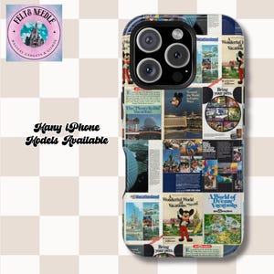 Disney World Vintage Travel Ads Magnetic Tough Cases, Topolino, Spaceship Earth, Magic Kingdom, Resort contemporaneo, Monorotaia, Telefono
