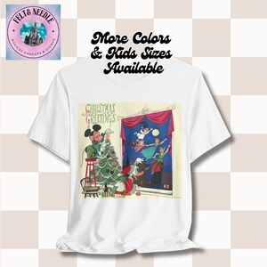 Vintage Walt Disney Micky und Freunde Weihnachten T-Shirt, Urlaub T-Shirt, Festliches Shirt, Disney Weihnachtsgeschenk, Cartoon Charakter Top