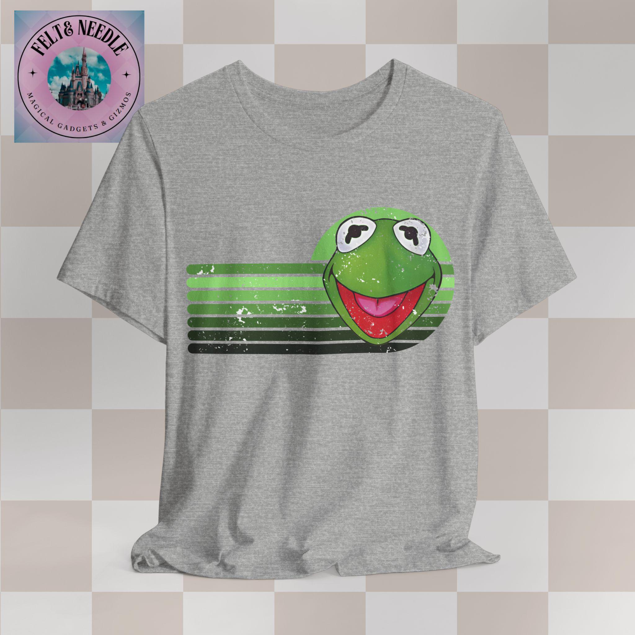 Vintage Distressed Kermit the Frog Tee, Retro Style Muppets T