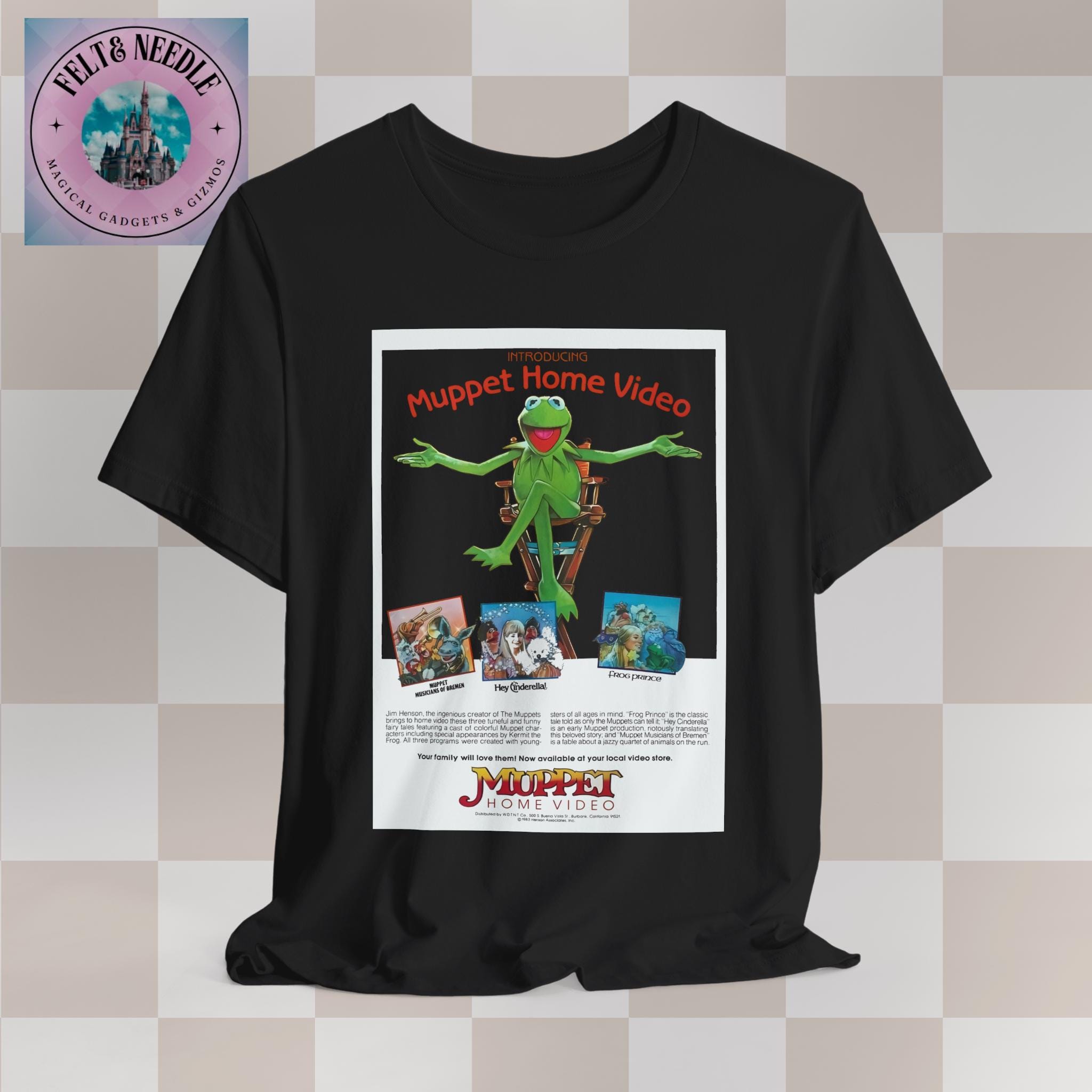 Muppet Home Video T-shirt - Retro 80s 90s Kermit Frog Design 