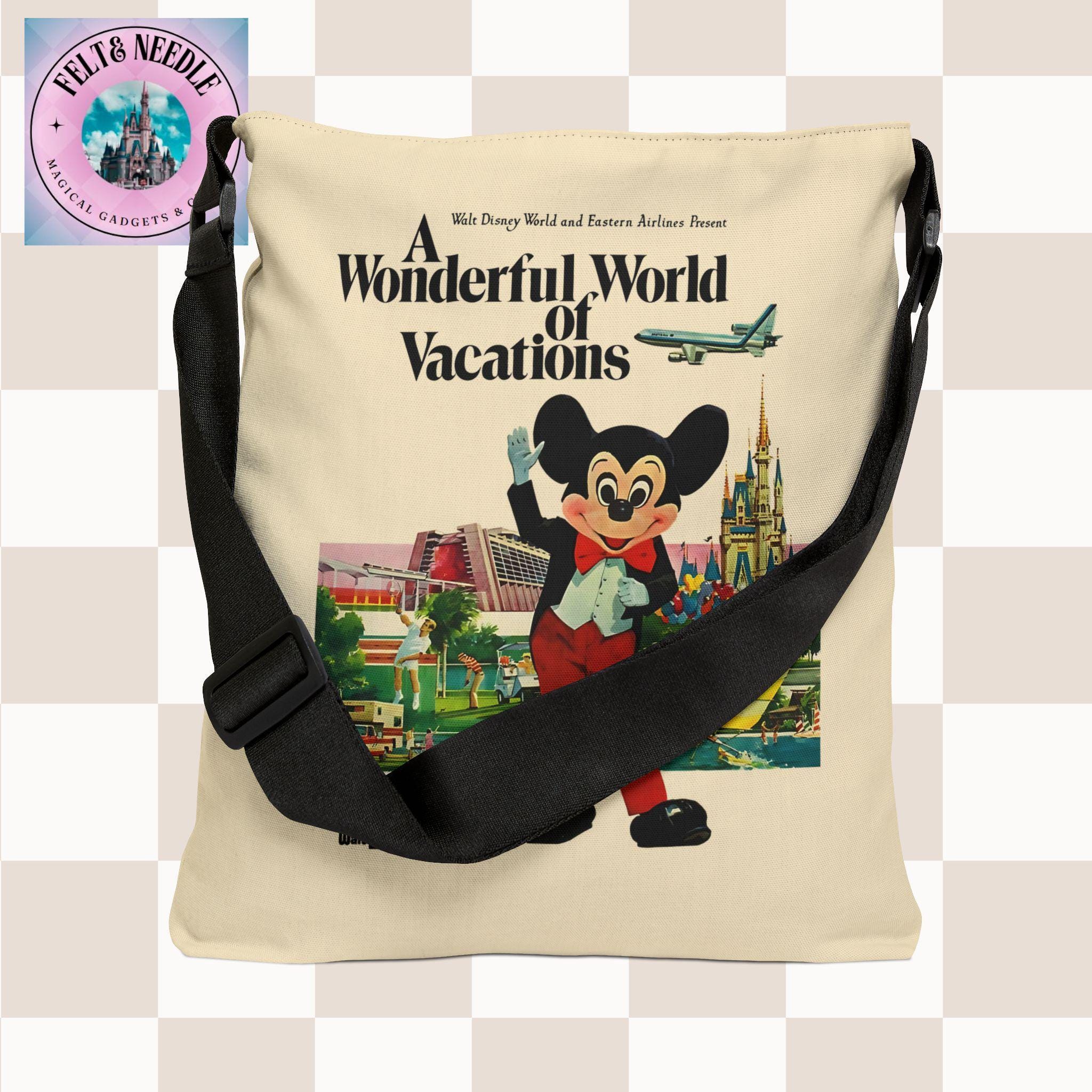 walt disney travel co ディズニー ヴィンテージ バッグ Vintage Disney World Vacationtote Bag, Cinderellas Castle, Mickey