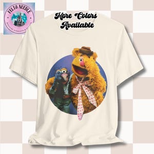 Camiseta unisex retro de los Muppets, camiseta vintage de Fozzie Bear y Gonzo, camiseta gráfica divertida, camiseta cómoda, camiseta nostálgica de los años 70 y 80, regalo para fanáticos de los Muppets