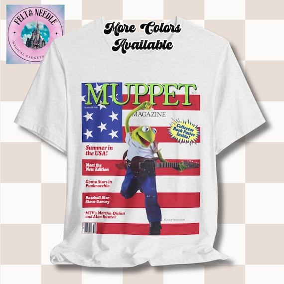 Vintage Muppets Tee, Kermit Springsteen Shirt, Retro 80s Graphic