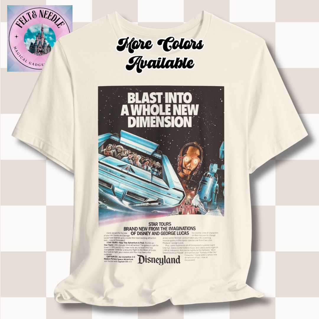 Vintage Disneyland Star Tours Unisex Tee, Retro Disney Theme Park