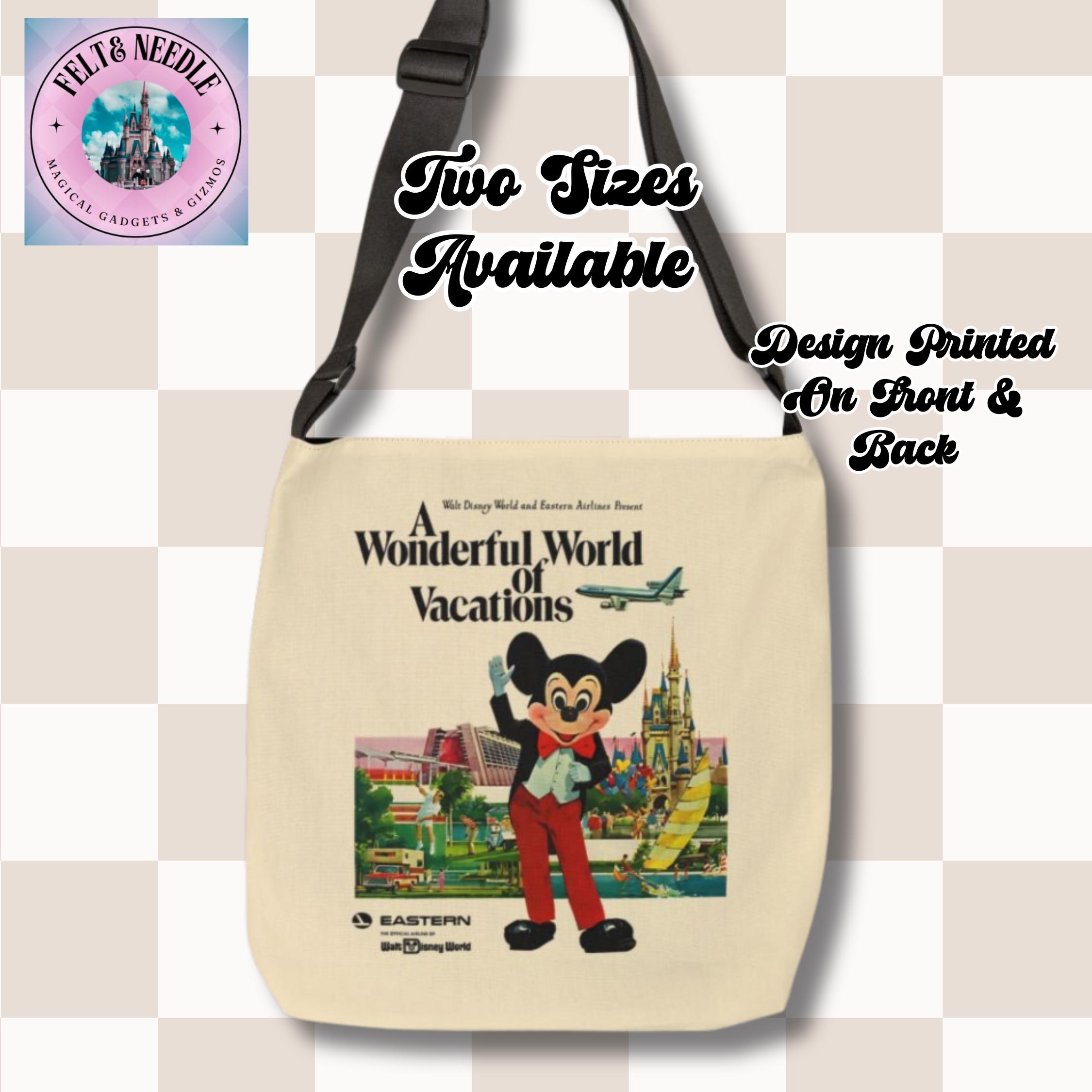 walt disney travel co ディズニー ヴィンテージ バッグ Vintage Disney World Vacationtote Bag, Cinderellas Castle, Mickey