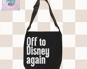 Di nuovo a Disney, borsa tote a tema Disney, regalo per fan Disney, borsa tote per le vacanze Disney, borsa tote Disneyland, borsa tote per il viaggio Disney
