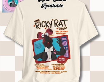 Rizzo the Rat Ricky the Rat Show Unisex Tee, Muppet Vision 3D Poster Design, Vintage Puppet Character Shirt, Retro Graphic Tee, Fan Apparel
