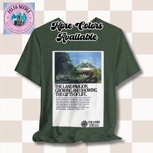 Vintage Style Epcot &#39;The Land Pavilion&#39; Retro Tee, Living with the Land, Soarin 70s 80s Shirt, Unisex Disney Tee, Theme Park Apparel