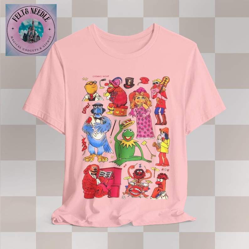 Retro Muppets 1970s Vintage Pattern T-Shirt, Tee Shirt, Unisex Top, Short Sleeve Apparel, Fun Graphic Clothing image 8