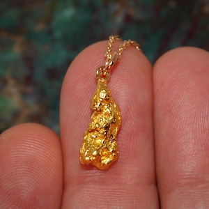 Gold Nugget Pendant Genuine Placer Gold Nugget Placer Gold High Purity  Beautiful Raw Investment Pure Solid Gold (N2053)