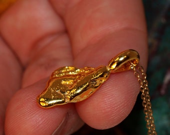 Gold Nugget Pendant Necklace Genuine California Gold Nugget