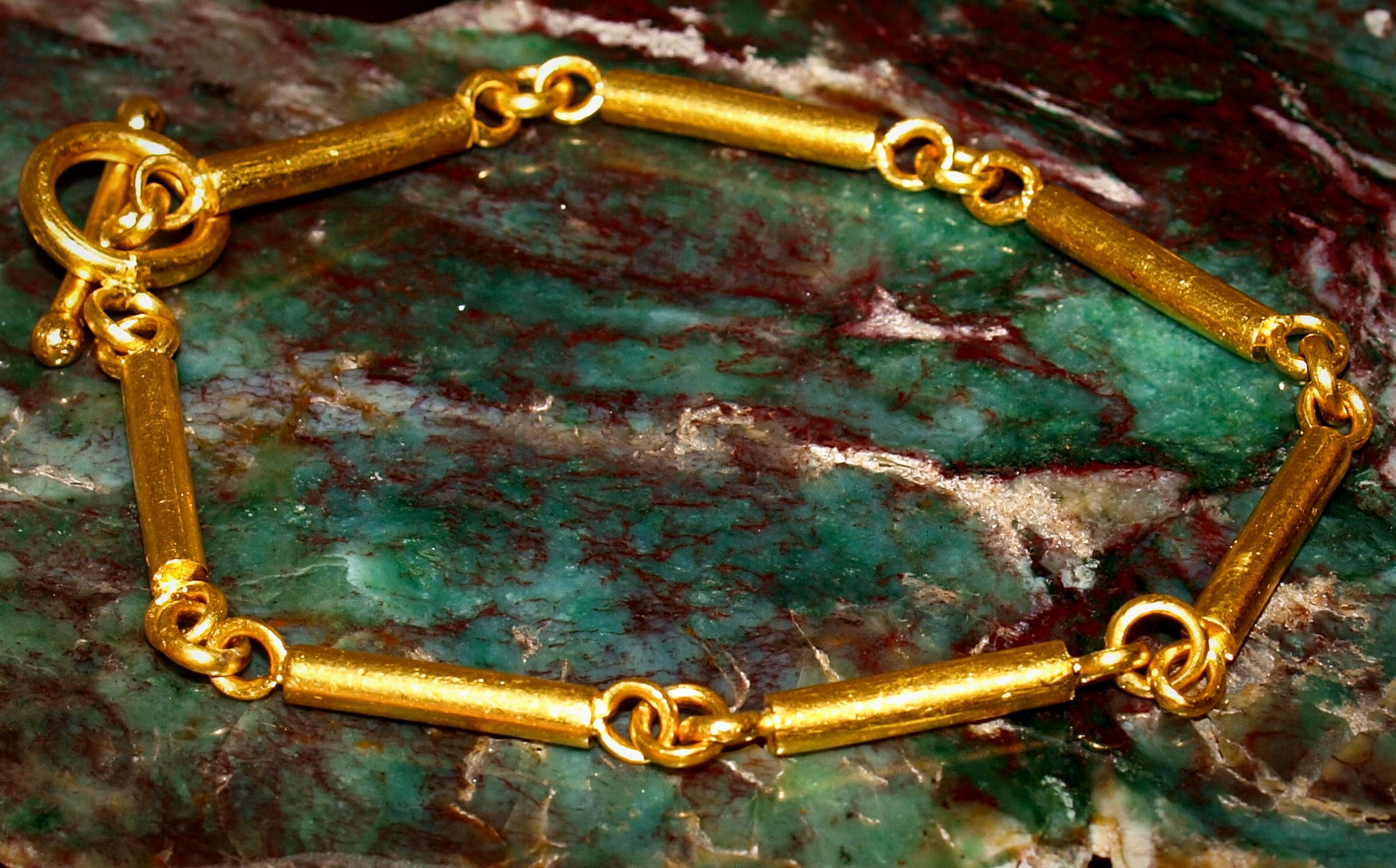 24k Gold Bracelet - Gold Tennis Bracelet - Solid Pure Gold Links