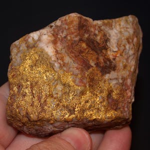 Large Gold Quartz Specimen - Raw Gold in Quartz from California - Genuine Mineral Specimen - Raw Natural Gold - Precious Metal 258 grams