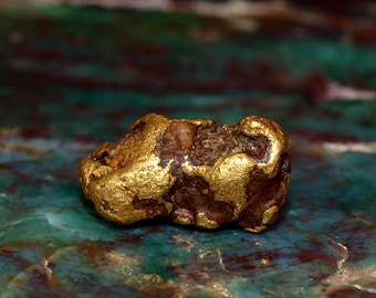 American Mined Gold Nugget - Genuine Alaska Gold Nugget Specimen - Raw Fairbanks Alaska Gold - Rare Precious Metal - 4.00 grams (N1927)