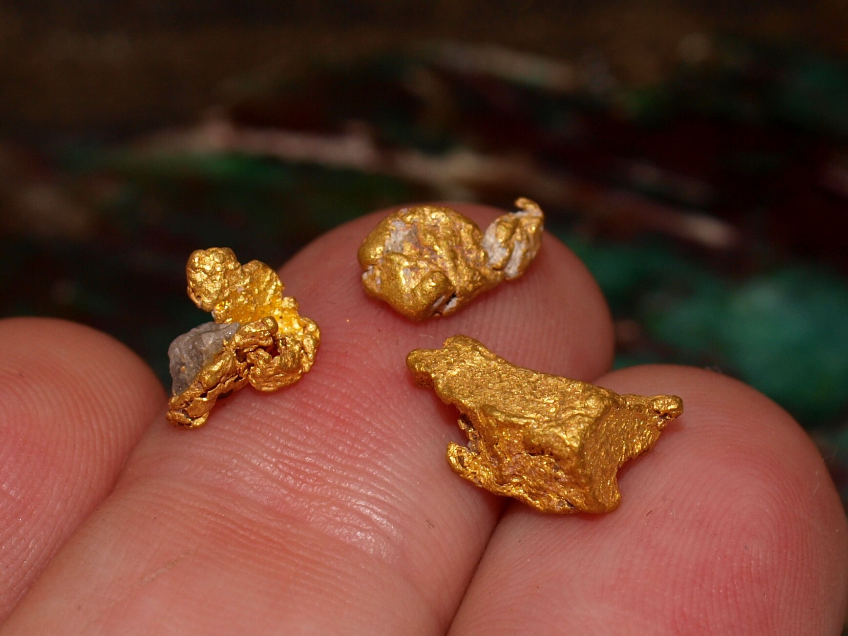 Gold nuggets 自然金3pcs Gold nuggets 自然金3pcs