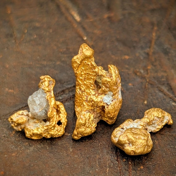 Arizona Gold Nuggets, Genuine Natural Raw Precious Metals, 4.88