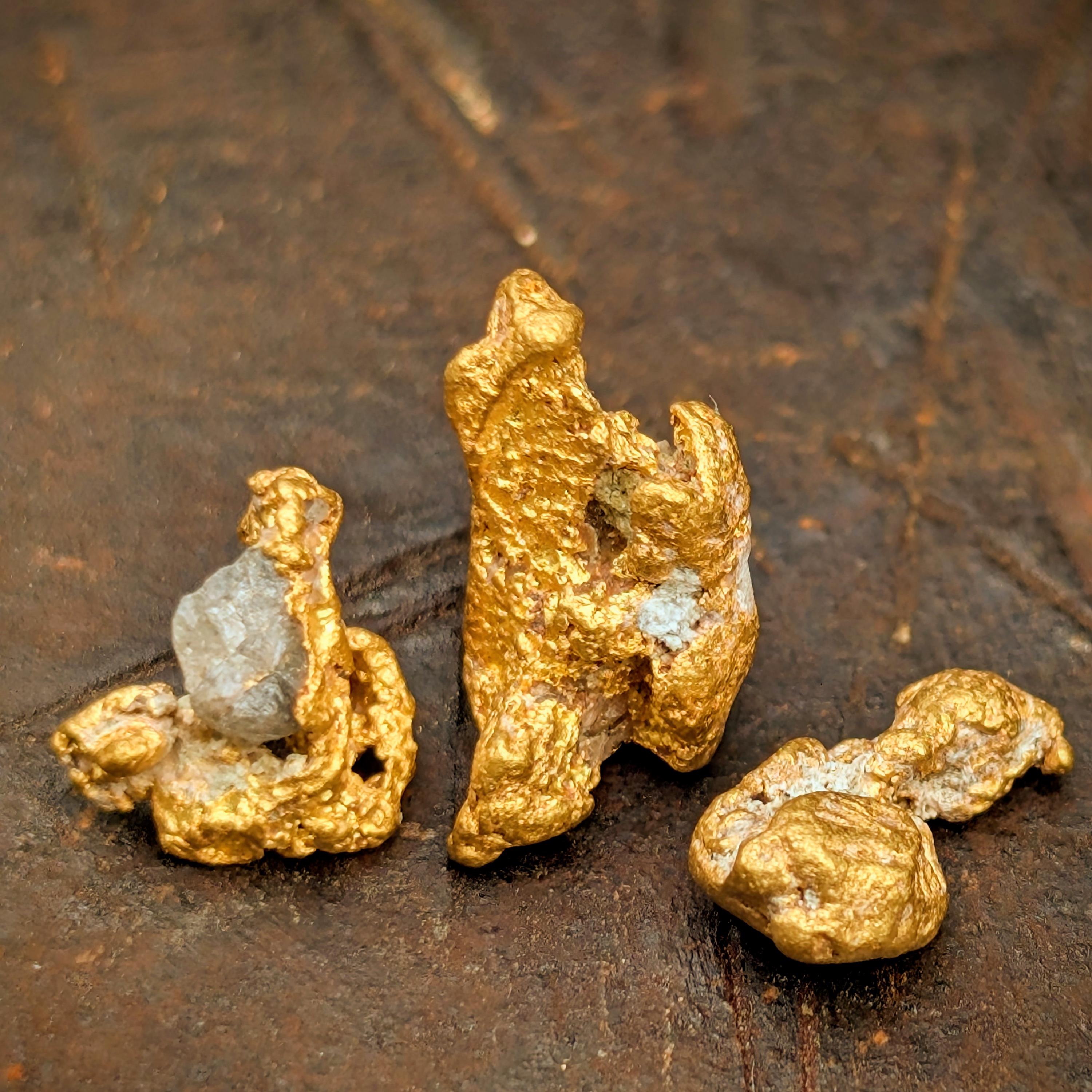 Arizona Gold Nuggets, Genuine Natural Raw Precious Metals, 4.88