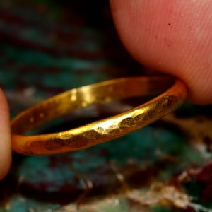 24k Gold Band - 7mm Comfort Fit Solid Gold Ring - Hand 24k Gold Band - 7mm Comfort Fit Solid Gold Ring - Hand