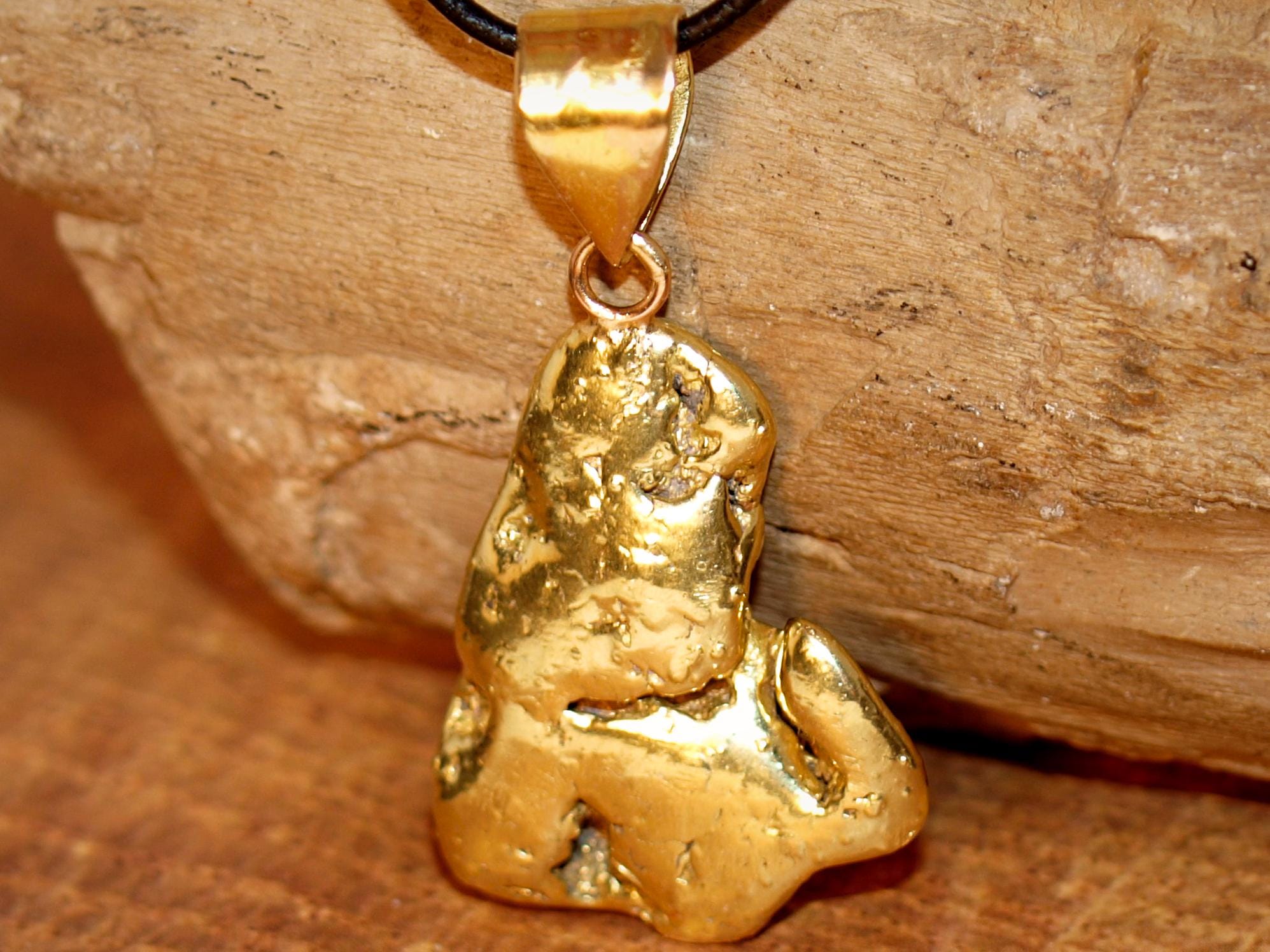 Ounce Gold Nugget Pendant Genuine Alaska Gold Nugget Placer