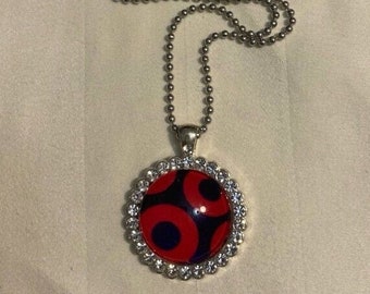 Phish Henrietta Donut Pendant Necklace With Rhinestones