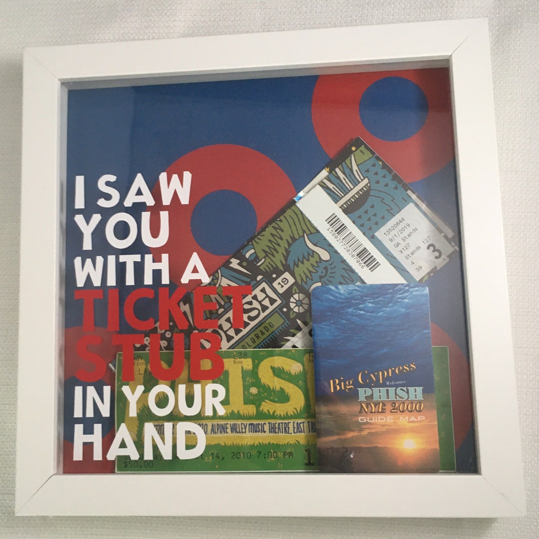Phish Ticket Stub Frame Box Etsy