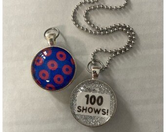 Phish 100 Shows Donut Double sided pendant necklace