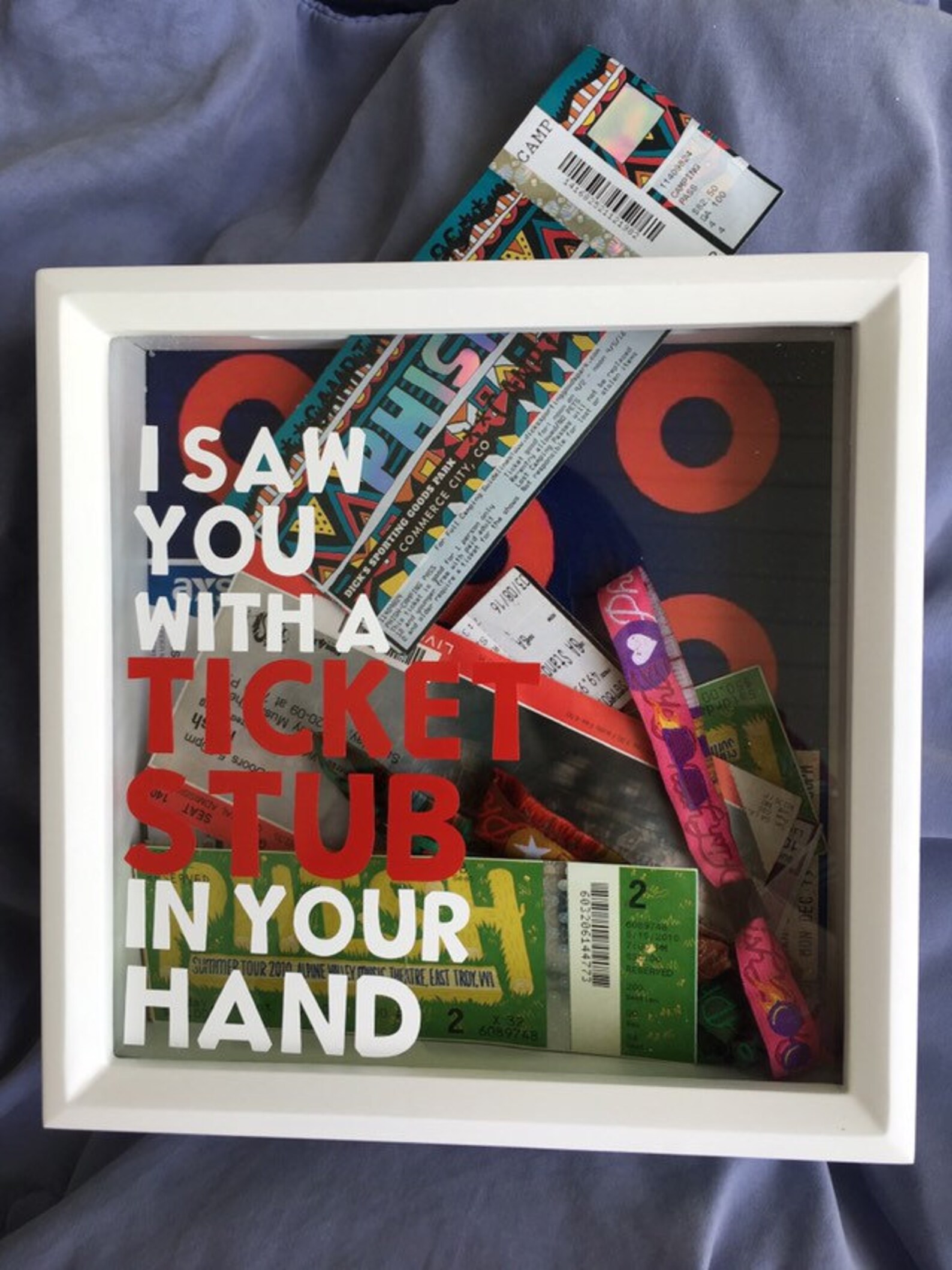 Phish Ticket Stub Frame Box Etsy