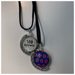 Phish 100 Shows Donut Double sided pendant necklace