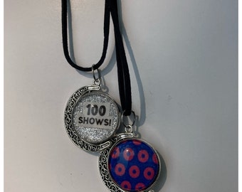 Phish 100 Shows Donut Double sided pendant necklace