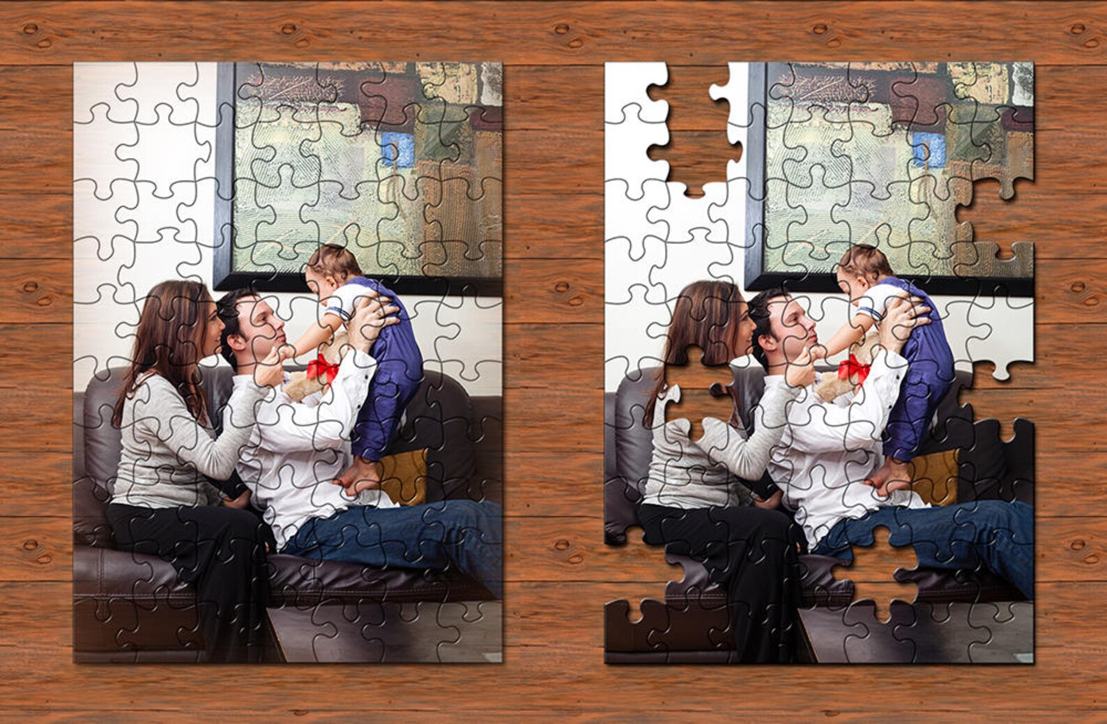Puzzle Overlays Effect PSD Templates Etsy