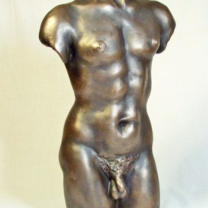 Nude man torso, engaging home decor present image 2