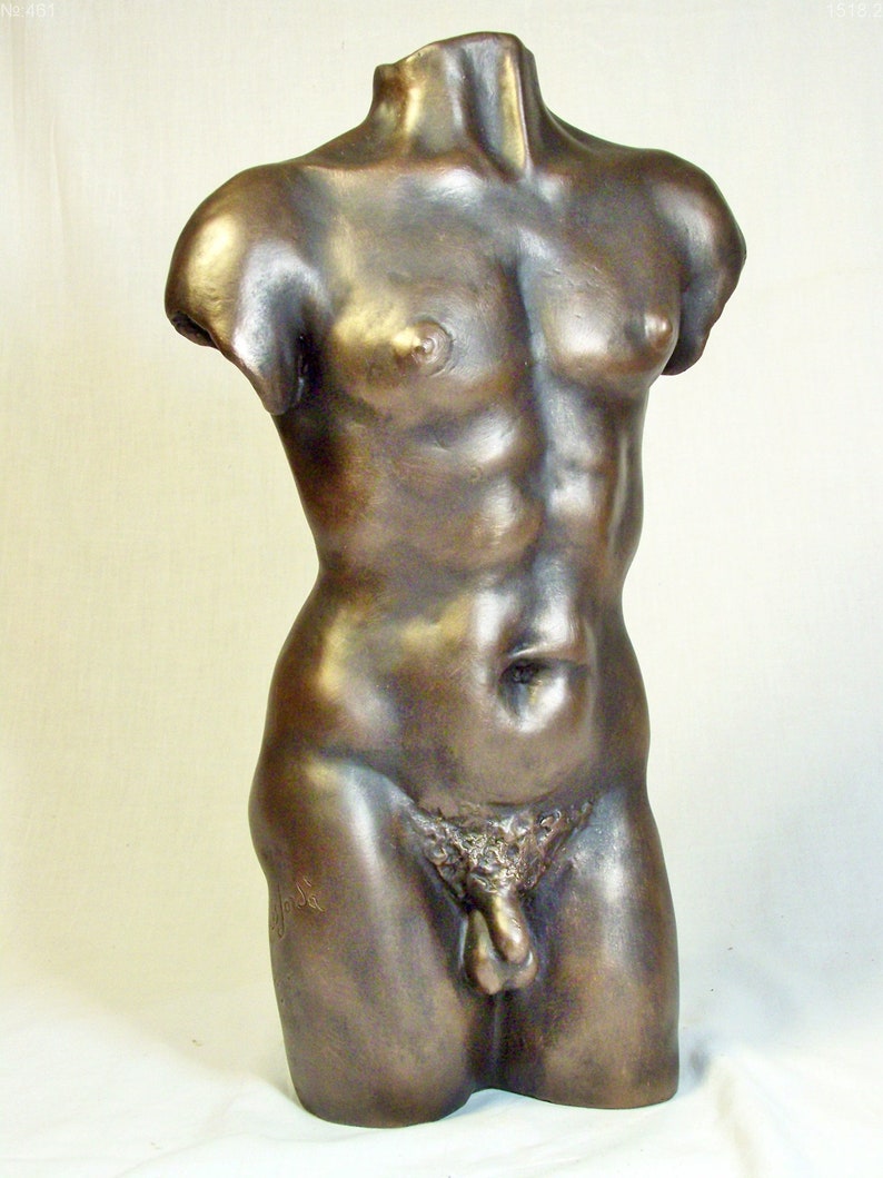 Nude man torso, engaging home decor present image 2