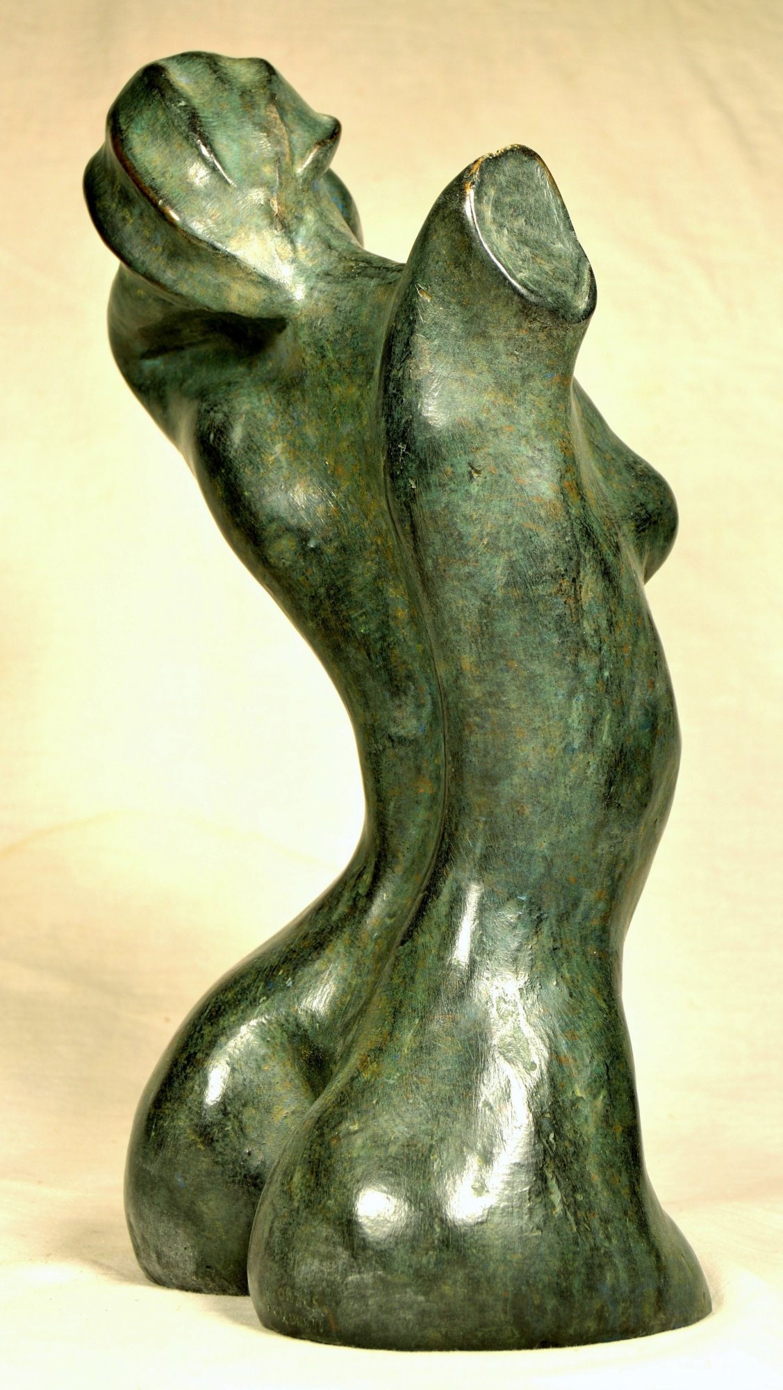 Statue Nude Woman Torso Modern Art Sculpture With Green Oxid Etsy Ireland