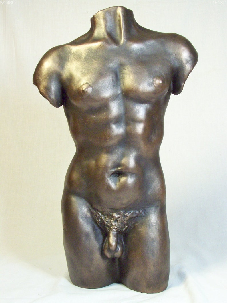 Nude man torso, engaging home decor present image 1